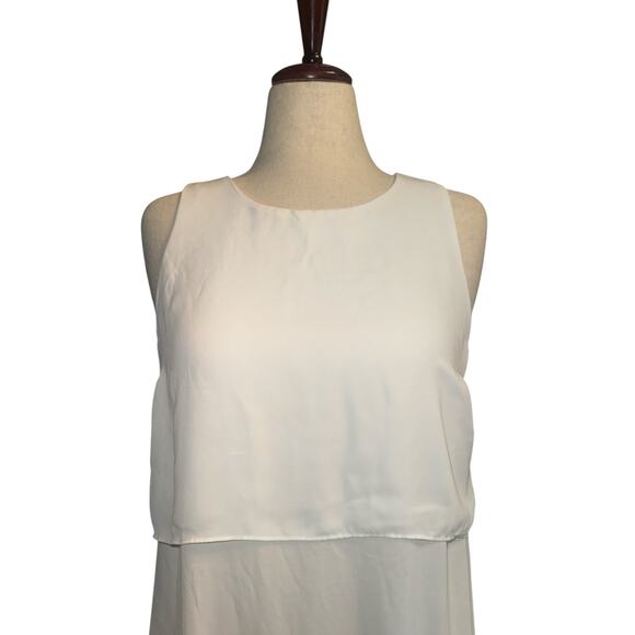 White sheer tunic with side slits - Picture 6 of 8